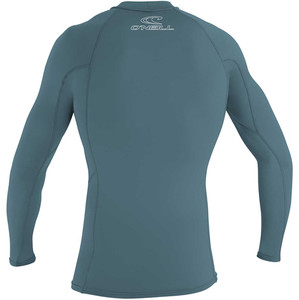 2023 O'Neill Basic Skins Long Sleeve Crew Rash Vest 3342 - Dusty Blue